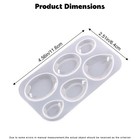 Waterdrop And Oval Resin Jewelry Molds 6 Cavities Silicone Pendant Molds For Res