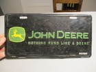 John Deere Tractor Original Embossed License Plate Nothing Runs Like A Deere