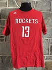 James Harden Houston Rockets Adidas Jersey T-shirt Size Xl Shirsey Red Nba Hoops