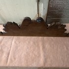 Antique Victorian Carved Wood Floral Pediment Trim 25 X 12 In Brown
