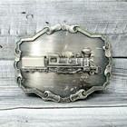 Railroad Train Engine Belt Buckle Steam Locomotive Vintage70s               b103