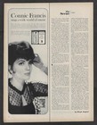 1965 Connie Francis Mgm Records Print Ad     sings A Wide World Of Music 