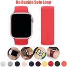Silicone Solo Loop Band For Apple Iwatch 38mm 40mm 41mm 42mm 44mm 45mm 46mm 49mm