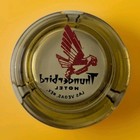 Glass Ashtray Las Vegas Casino Thunderbird Hotel Amber Native American Logo