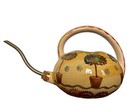 Vintage Italica Ars Handpainted Ceramic Watering Can W  Brass Spout Tuscan Italy