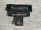 Talbots Knit Blazer Women Sz L Pure Merino Wool Heather Gray Nwot Sweater Jacket