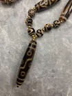 Pure Tibetan Old Agate Dzi Beads Necklaces W agate Dzi  9eyed  Bead Pendant