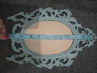 Vintage Green Patina Metal Ornate Victorian Style Oval Picture Frame No Glass