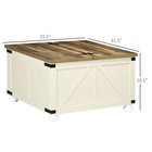 Farmhouse Coffee Table With Storage  Large Square Coffee Table