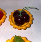 Fake Food Fruit Tarts Set Of 4 Heavy Duty Solid Rubber Artificial Dessert Props