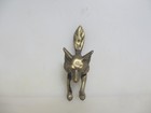 Vintage Brass Door Knocker Fox Old Antique