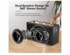 S16 Retro Karaoke Machine With 2 Wireless Microphones Bluetooth