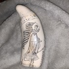 Scrimshaw Reproduction Sperm Whale Tooth  The Ship  eagle  A Masterful Piece