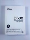 Nikon D500 500 Instruction Owners Manual D500 Book New