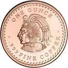1 Oz  Golden State Mint Copper Round Aztec Calendar  999 Fine Tube Of 20