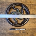 Beautiful Antique Cast Iron Hand Wheel Industrial Machinery Valve Handle 7   