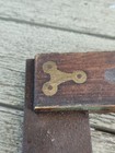 Vintage Stanley Carpenters Square 9  Metal And Wood W brass Inserts Antique Tool