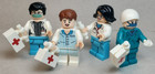 Set Of 4 Custom Lego Hospital  Doctor  Surgeon  Patient  Nurse Minifigures