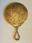 Silver Mirror For Purse Vanity Accessory Engraved Estate Find Marked 800