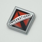 1x Grille International Usa Flag Emblem Truck Front Hood Badge Logo Chrome