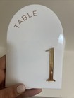 Gold   White Table Numbers For Wedding