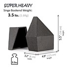 Heavy Duty Cast Iron Decorative Bookends - Abstract Geometry Art Shelf Decor  bl