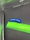 Military Patch U S Army Airborne Shoulder Tab New Blue White Letters Sew On