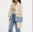 Coach Rowan Sachel Chambray Blue Handbag Nwt Authentic Crossbody   ch141 