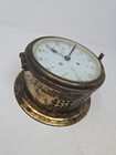  Vintage Brass Ship   s Bell Clock Mechanical 24 Hour Dial German Maritime Schatz