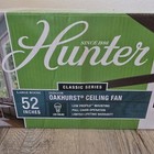 Hunter Oakhurst 52  Led Ceiling Fan Brushed Nickel Low Profile New Open Box