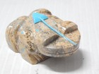 Stunning Vintage Zuni Indian Beautiful Frog Fetish W  Loads Of Turquoise Inlay