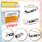 150pcs Bar Pins Backs Safety Clasp  Silver Locking Pins 25mm Brooch Clasp Pins B