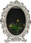  Decorative Vintage Tabletop Mirror  Retro Metal Countertop Vanity B - White