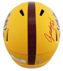 Asu Sam Leavitt   Jordyn Tyson Signed Sparky Full Size Speed Rep Helmet Bas Wit
