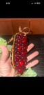 Vintage Mcm Red Glass Grape Cluster Mid Century Ruby Art Glass Intact No Cracks