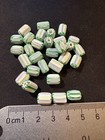 30 Vintage Chevron Glass Beads -   b1031  Indian 8mm