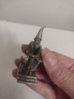 Vintage Pewter Wizard Magic Gazing Ball Sorcerer Sculpture Mythic 