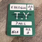 Hertz Rental Car Advertisement On A 1962 Boarding Pass Paris