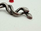 Vintage Pewter Intertwined Snake Pin 4  Serpent Design Brooch Pinback Jewelry