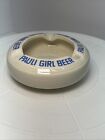 Vintage Pauli Girl Beer Ashtray Ceramic Advertising Barware 