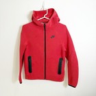 Nike Tech Fleece Tracksuit Boys Large Red Full Zip Hoodie And Joggers Set