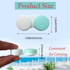 4 Pcs Teal Contact Lens Case Bulk Soak Storage Box Holder Container Kit Travel