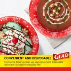 Glad Everyday Disposable Paper Red Snowflake - Soak-proof