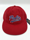 Polo Ralph Lauren Baseball Cap Embroider Logo Adjustable Red Blue Leather Strap