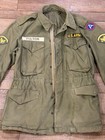 Vtg M-1951 1952 Us Army Field Military Jacket Med Patches Named Korean War Green
