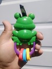 Vintage Baby Einstein Green Frog Activity Rings Rattle 5    Developmental Hang Toy