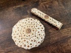 Vintage Stratton Compact With Matching Comb Gold Enamel Floral Design England
