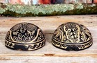  5 Day Of The Dead Mezcal Tequila 2 Cup Set Hand Carved Gourds Mexican Folk Art
