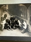 Stereoview Stereoscope Card Photograph Black Americana  Boys Playing Craps