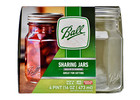 New Ball Collection Elite Sharing Jars W  Lids  16oz Ea    Pack Of 4